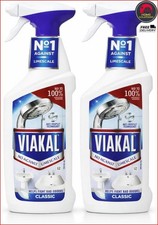 Viakal Limescale Remover Spray, 500ml (2 Pack) Hard Water Stain Cleaner Bathroom 33.98 per litre