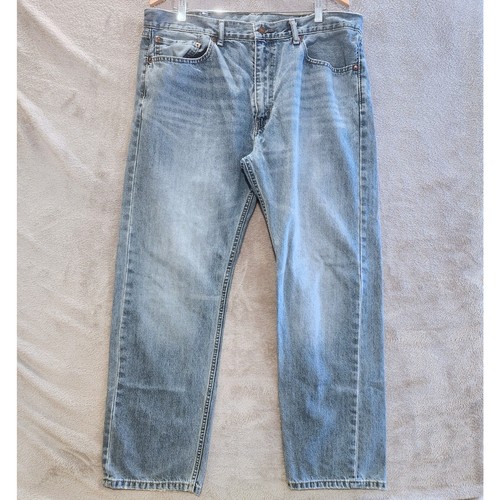 Levi's Mens 505 Medium Wash Straight Leg Jeans Size 38x30 Casual Minimalist - 第 1/15 張圖片