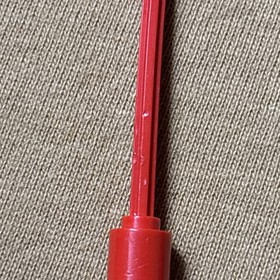 2 Faded VINTAGE LEGO RED STICKERED FLAG from Knight's Tournament 383/6083