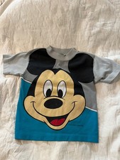 Vintage 80s Walt Disney Productions Mickey Mouse Allison AOP Kids tshirt sz 5/6