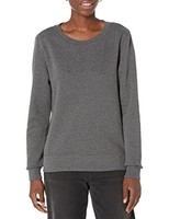 Damen Fleece-Sweatshirt Rundhals Amazon Essentials Dunkelgrau Meliert M