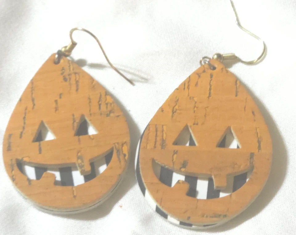 Хэллоуин костюм аксессуары тыквы кожаные серьги подвеской 2» - Изображение 2 из 4