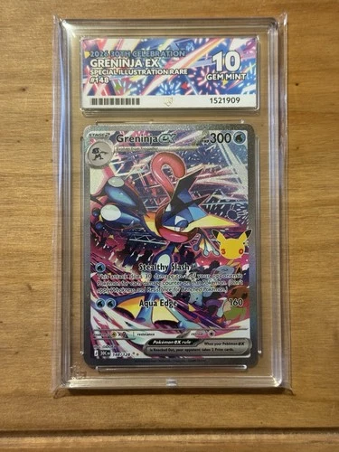 Greninja ex 148/128 Me: 30th Celebration Holo Ace 10 Perfect Subgrades