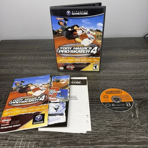 Tony Hawk's Pro Skater 4 (Nintendo GameCube, 2002) Black Label CIB Complete Work
