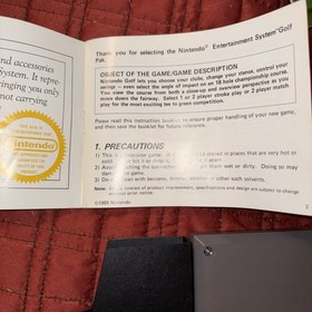 Golf w/ Dust Cover Manual Nintendo NES 5 screw Original Black  Box Sports Series