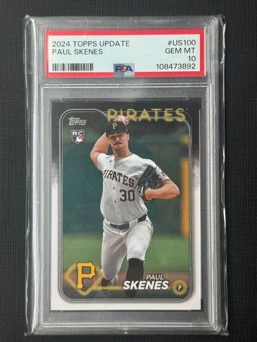 2024 Topps Update Paul Skenes #US100 PSA 10 Rc Rookie Card Pirates