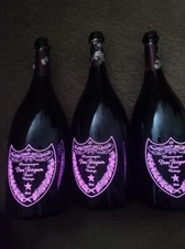 1 EMPTY Bottle Dom Perignon Rose  Champagne Light Up 750 ML