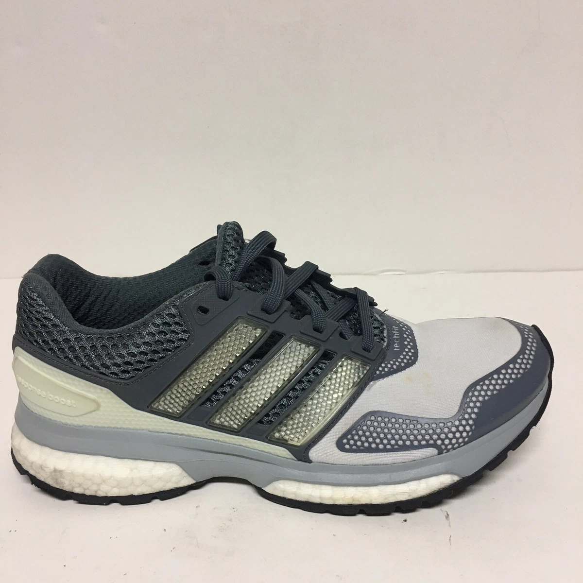 Adidas Response Boost 2 Techfit Mens 7 Silver Metallic Running Shoes AF5414 | eBay