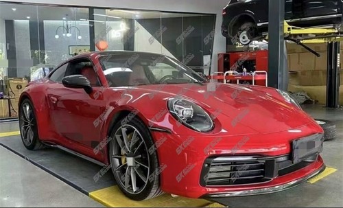 For Porsche 911 992 2020-2024 Carbon Fiber Front Bumper Lip Body Spoiler Lip - Picture 9 of 16