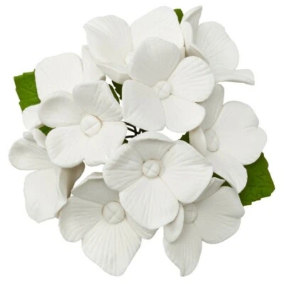 2 Sets of White Hydrangea Sprays Gum Paste Gumpaste flowers Fondant Sugar - Photo 1/3