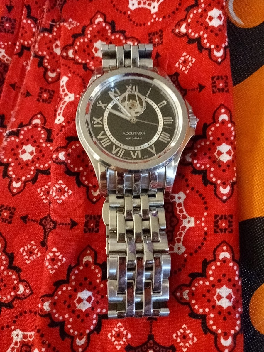 【超希少品】BULOVA ACCUTRON 腕時計　スケルトン　J11890 Bulova accutron men's 26a09 gemini automatic skeleton window watch