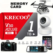 256GB 1TB Micro TF SD Card Class 10 Memory Card For Smartphones Cameras & Cars