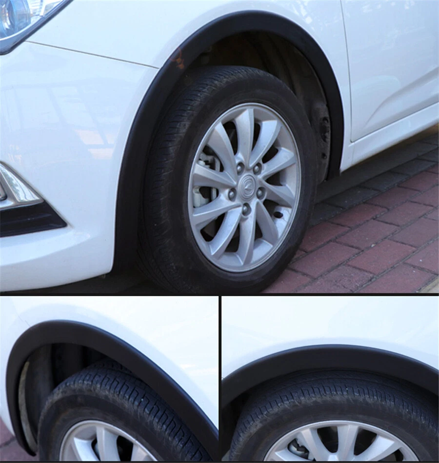 2x Fender Flares Car Wheel Eyebrow Arch Extension Protector Moulding Trim Strip - Imagem 3 de 4