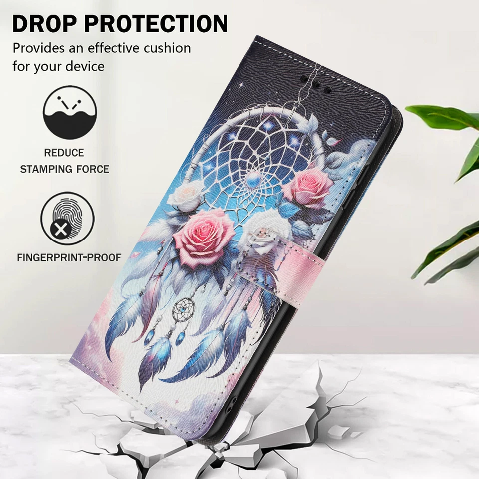 Butterfly Flower Wallet Phone Case For Oppo A3 A3X A40 A40M A5 Pro A60 A80 K12X - Image 4 of 4