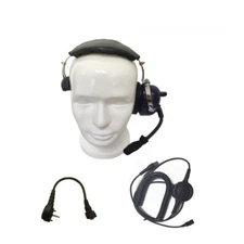 Boom Mic Two Way Radio Headset Noise Cancelling For Vertex VX231 VX261 VX351