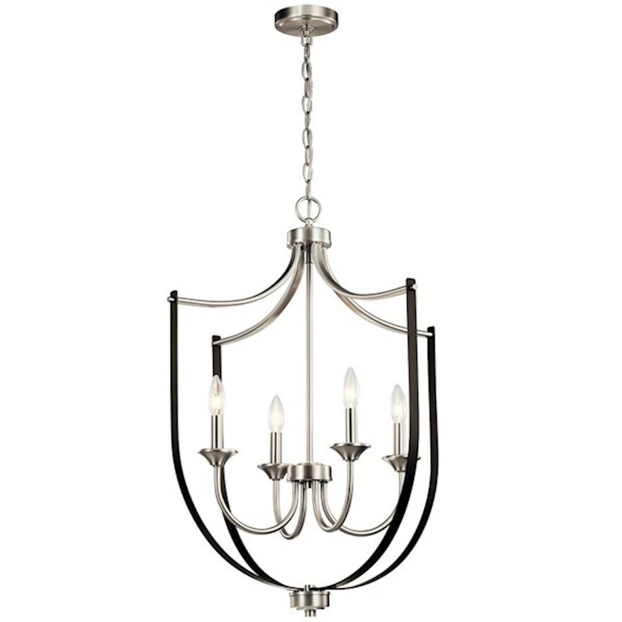 Brushed nickel on sale foyer chandelier