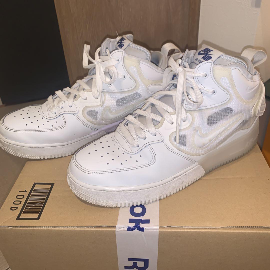 Nike Air Force 1 Mid React Men’s Shoes 9.0 US Summit White Mesh Leather