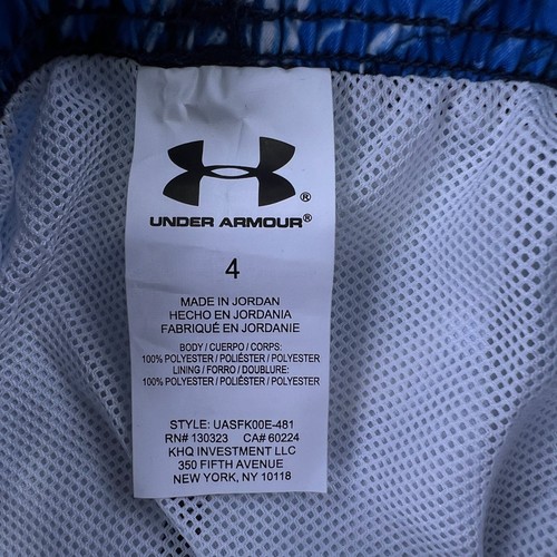 Under Armour Rash Guard Tee and Swim Trunks Outfit 2 piece Boys Size 4 - Picture 9 of 9