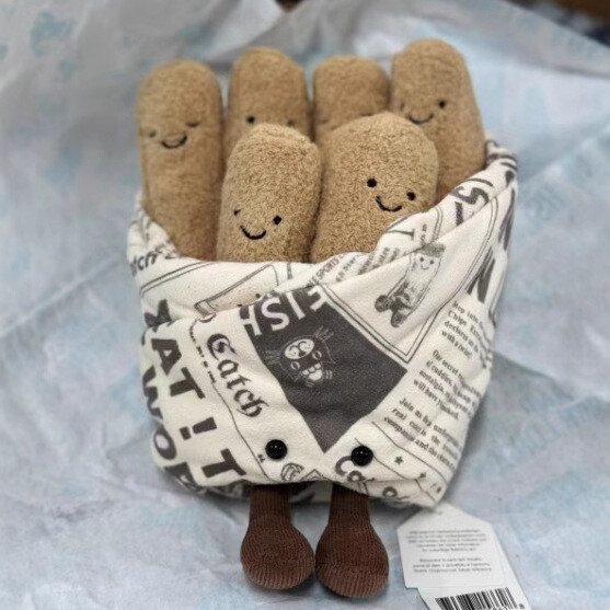 ジェリーキャット ぬいぐるみ Cosy Chips 新品未使用 Jellycat COSY CHIPS Soft Plush Toy NWT UK Selfridges