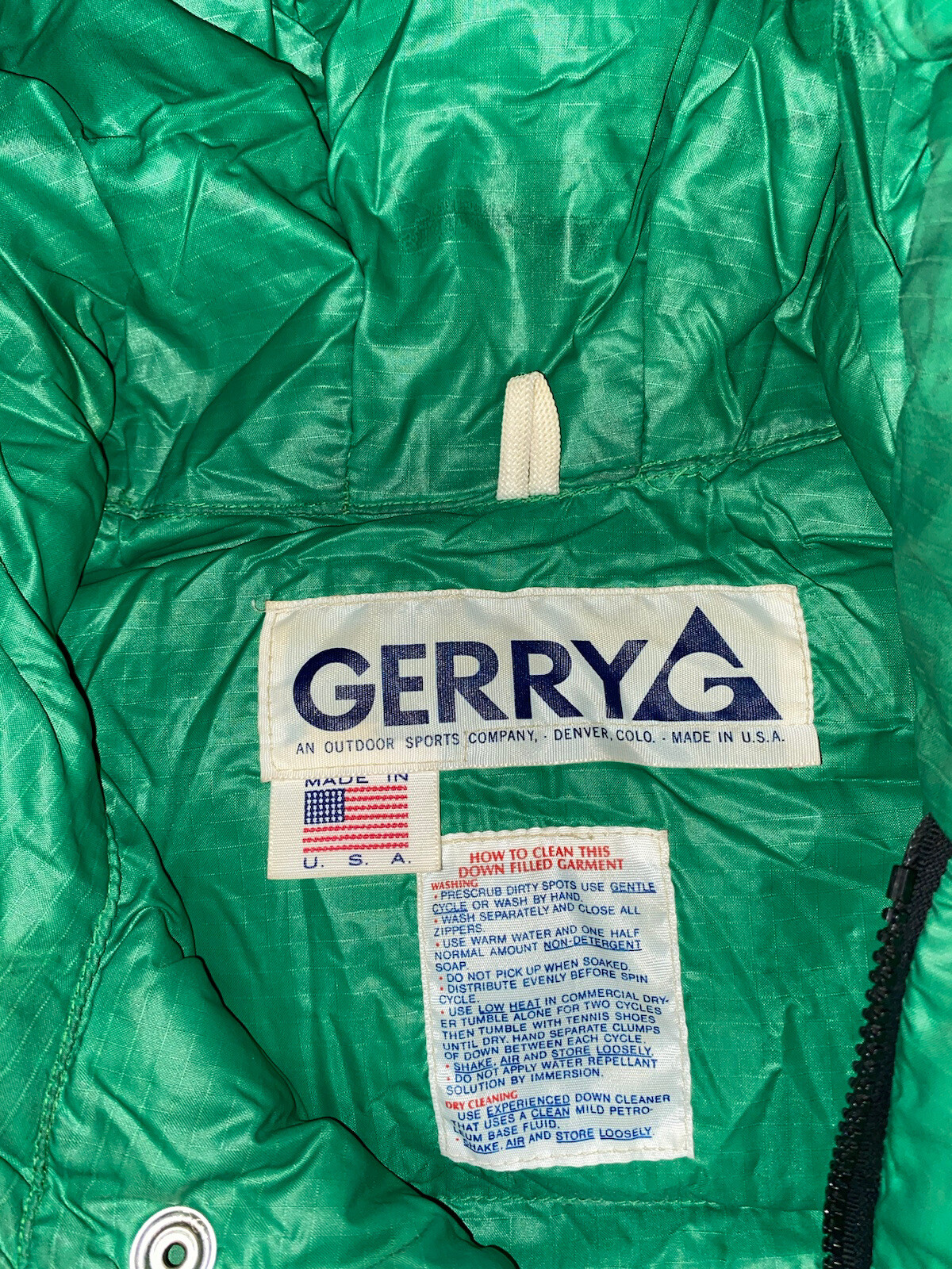 Vtg 1970s GERRY Goose Down Jacket Coat Green Men’s Size Large eBay