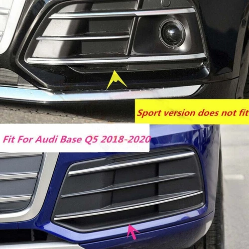 1Pair For 2018-2020 Audi Q5 Front Bumper Grille Fog Light Cover With ACC Refit - Picture 3 of 7