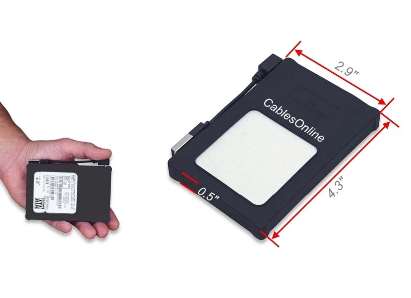 USB 2.0 to SATA 2.5" Hard Drive Silicone Enclosure, Black Manhattan 130103 - Image 3 of 4