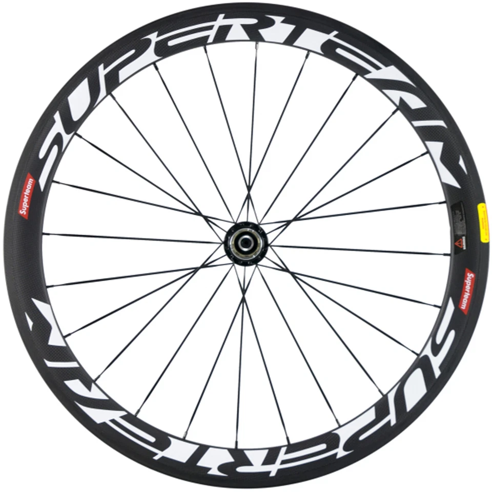 Juego de ruedas de bicicleta de carretera Superteam de 50 mm de fibra de carbono cubierta juego de ruedas de bicicleta Foto 3 de 4