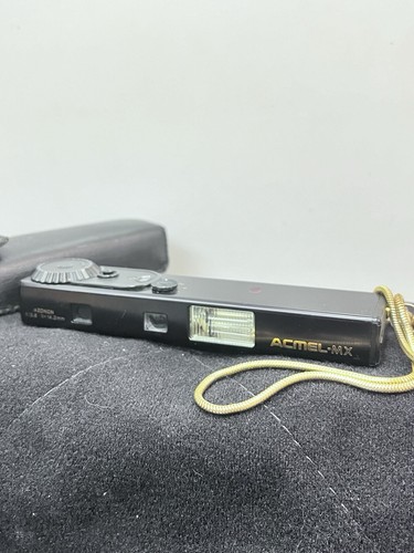 EUC Subminiature Spy Camera ACMEL-MX Azonon Black 1:3.8 F=14.3mm + Chain + Case