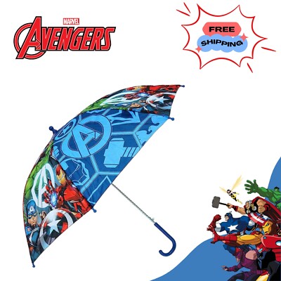 Kinder 30'' Marvel Avengers manuell klassischer Regenschirm, Sommer Brolly Geschenk für 3-7 Jahre