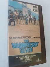 THE MAGNIFICENT SEVEN VHS rental 1960 Classic Western 1984 warehouse hard case