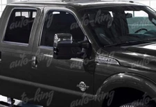 FIT FORD F250 F350 SUPERDUTY SMOKE LENS SIDE MIRROR WHITE LED TURN SIGNAL LIGHTS