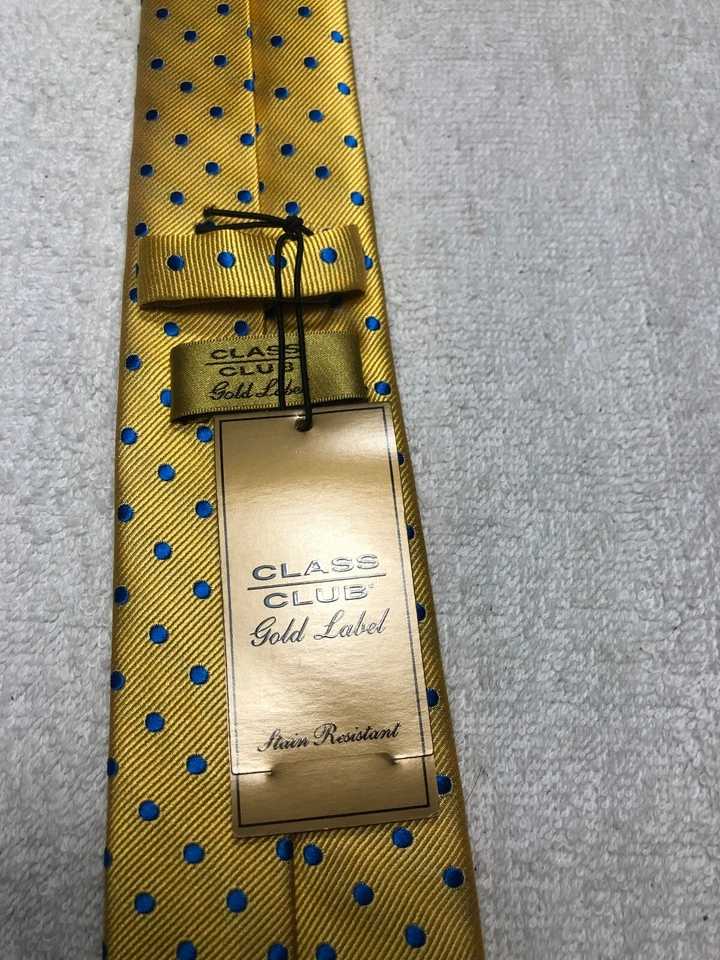 CLASS CLUB MENS TIE YELLOW WITH BLUE 2.75 X 51 NWT - Image 4 of 4