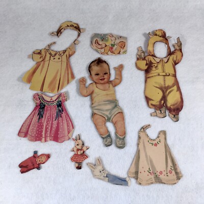 Antique Paper Doll Baby Joan Clothes