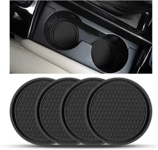 4 Pack Car Cup Holder Coasters, 2.75 Inch Universal Anti-Slip Waterproof Inse...