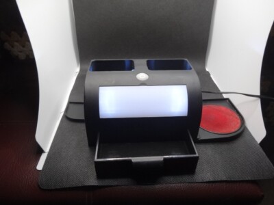 RARE JOBAR MOTION SENSOR LED LIGHTED STORAGE DRAWER DESK CADDY & DRINK COASTER