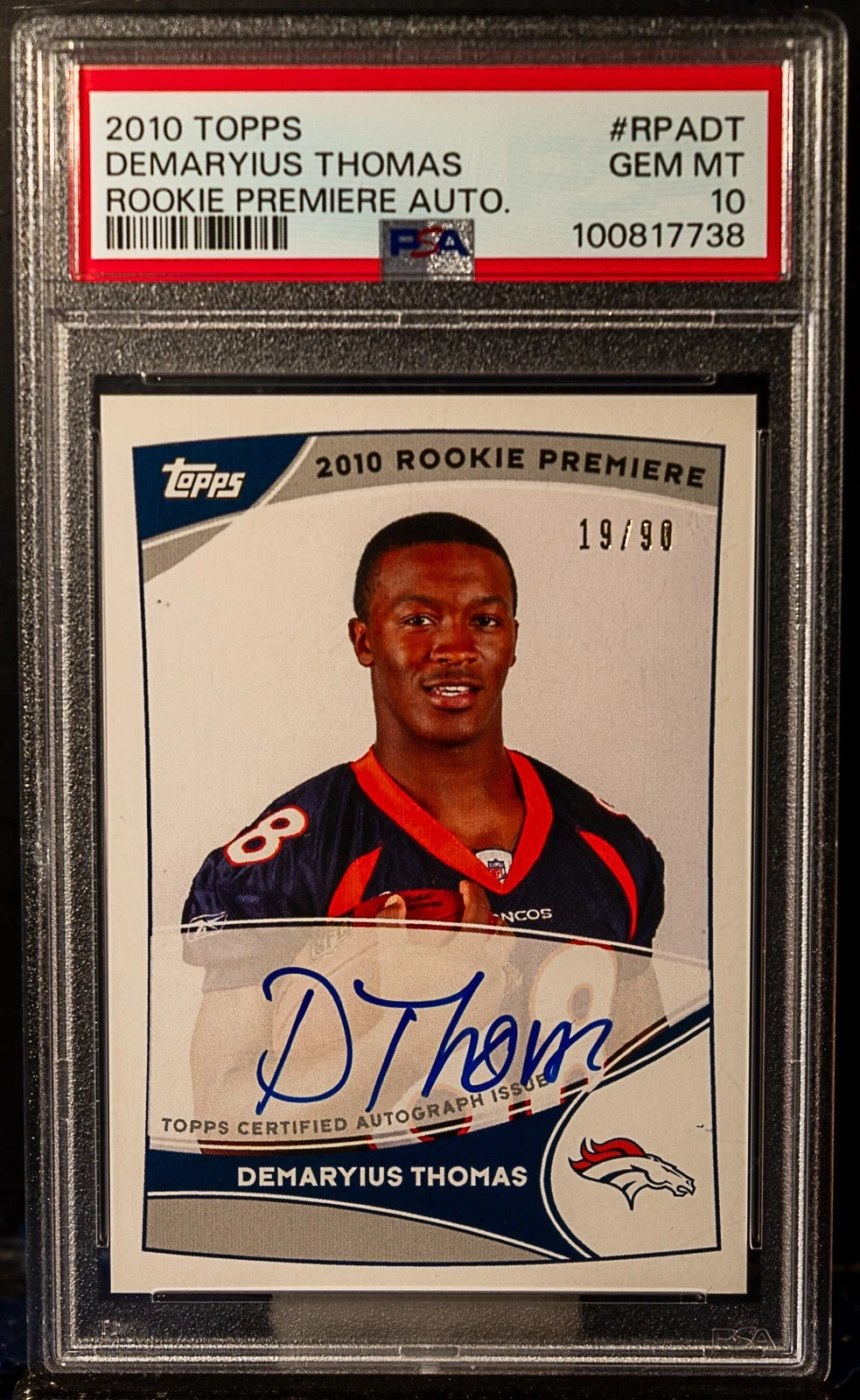 Demaryius Thomas Topps Rookie Premiere Autographs #RPADT Base