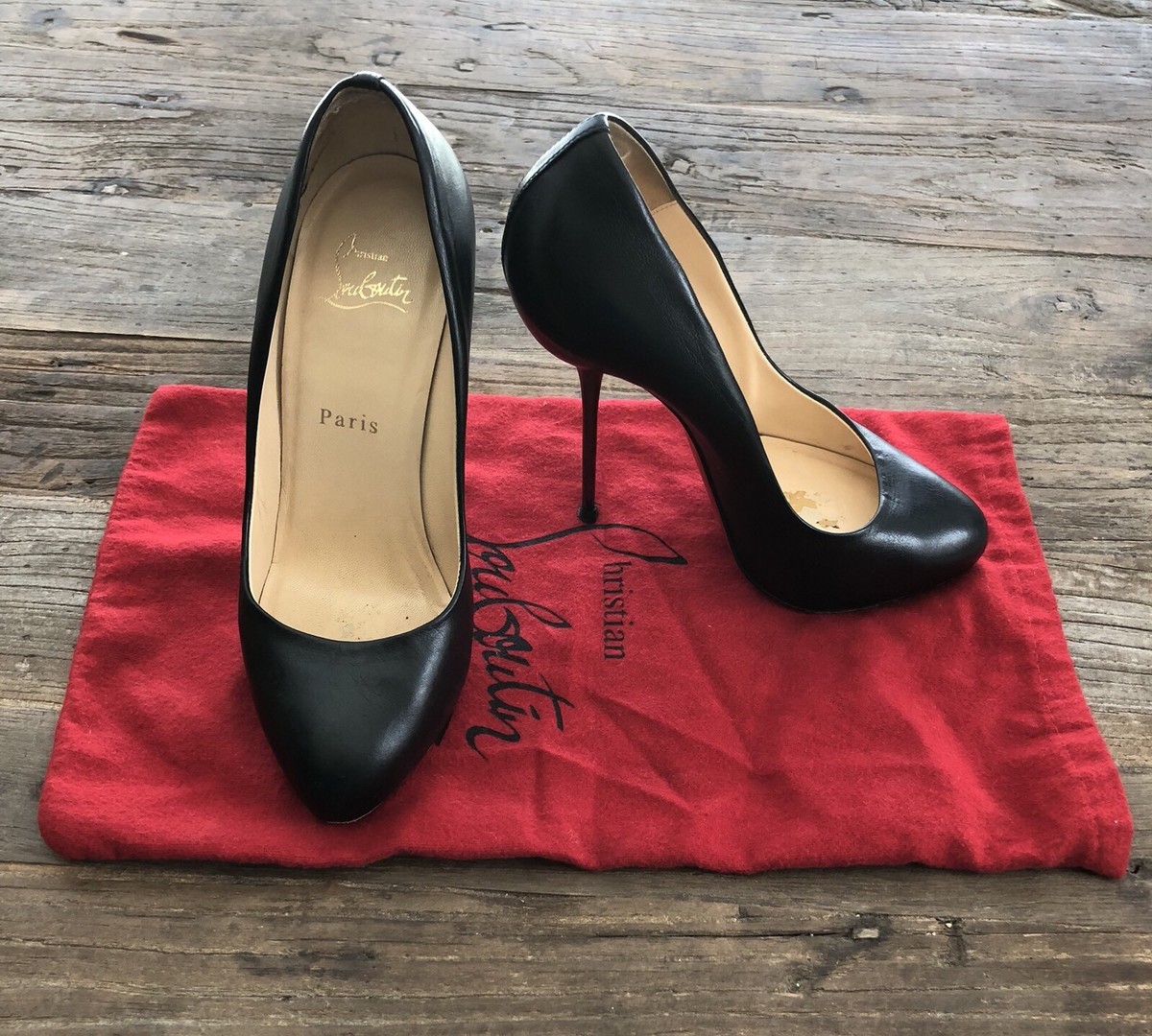 Authentic Christian Louboutin Big Lips Black Matte Steel Authentic Christian Louboutin Big Lips Black Matte Steel