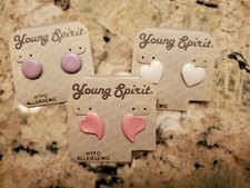 Girls Lot Of 3 Earrings, NWT  Pierced  Hypoallergenic  Great Gift  NWT 