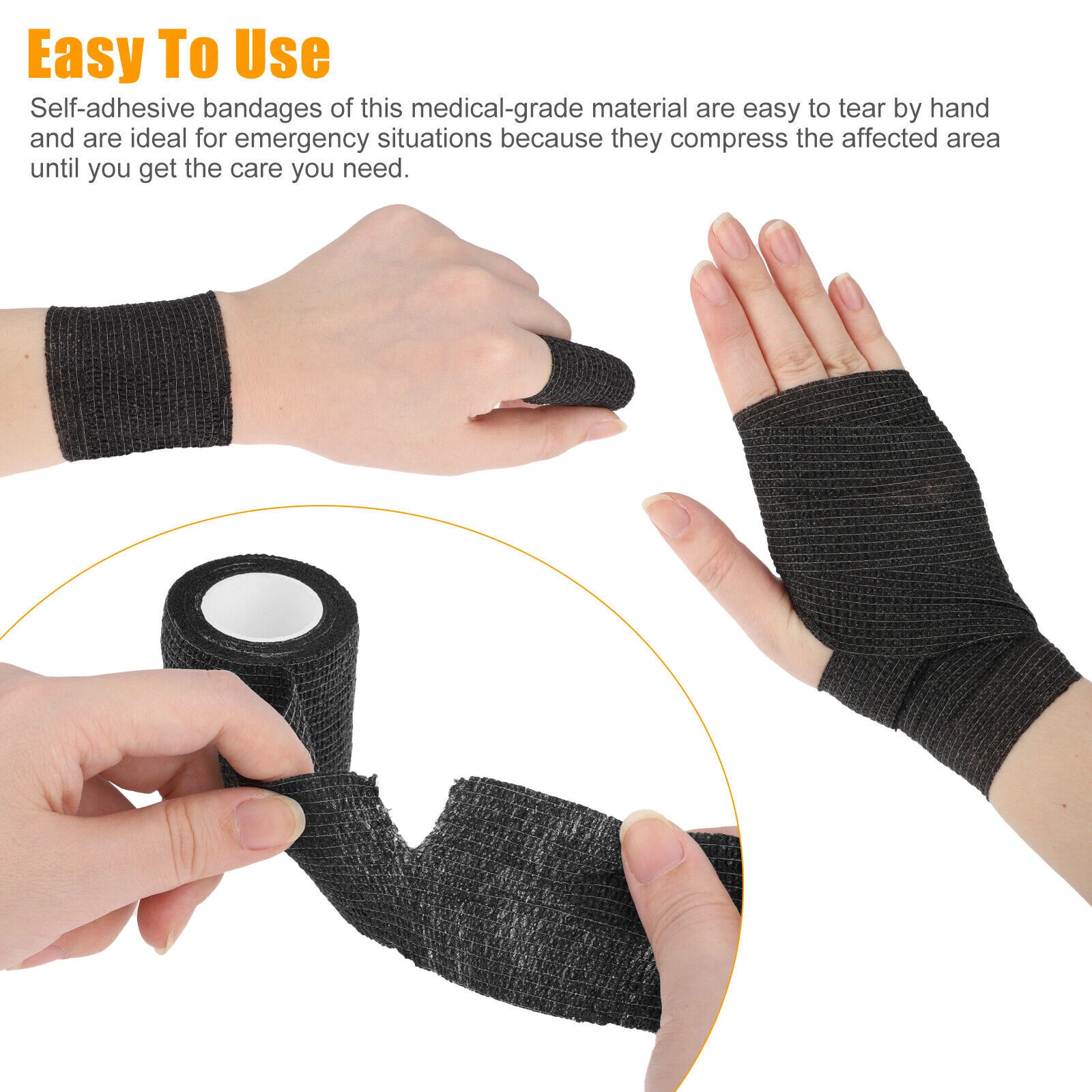 12/24 Rolls Tattoo Self Adhesive Bandage Wrap Grip Cohesive Elastic Sports Tape - product detail image 4
