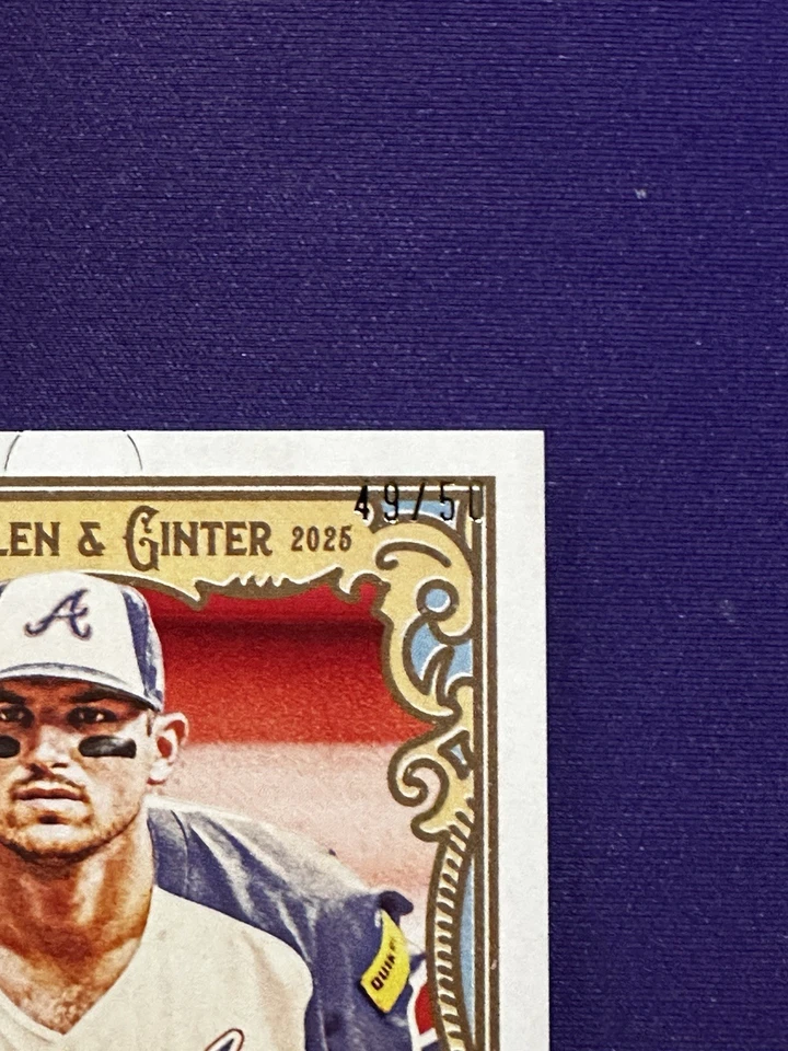 Tarjeta Double Rip 49/50 Chipper Jones/Austin Riley SSP Topps Allen & Ginter 2025 Foto 3 de 3