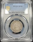 1877 CC Seated Liberty Quarter 25C PCGS XF45 Carson City