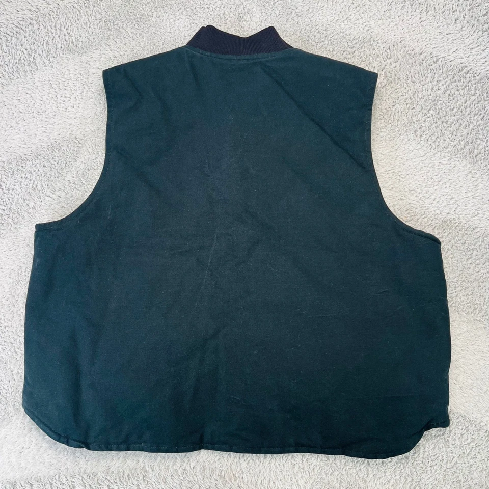 Carhartt Vest Black Duck Canvas 3XL V01 Workwear Union Logo Patch Made in USA - Image 3 of 4