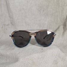 BLANC & ECLARE SS1427BS Titanium Aviator Sunglasses Italy Blue Brown 57mm