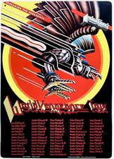 Judas Priest Screaming for Vengeance Concert Tour Headbanger Metal Sign Plaque