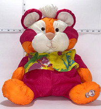 Fisher-Price Puffalumps Pink Tiger Plush, Small 6-14 in, 1987, MPN 8057