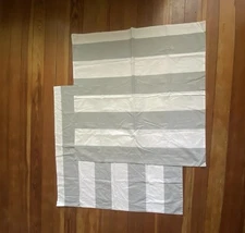 Pottery Barn Gray Striped Euro Pillow Sham Farmhouse 100% Cotton