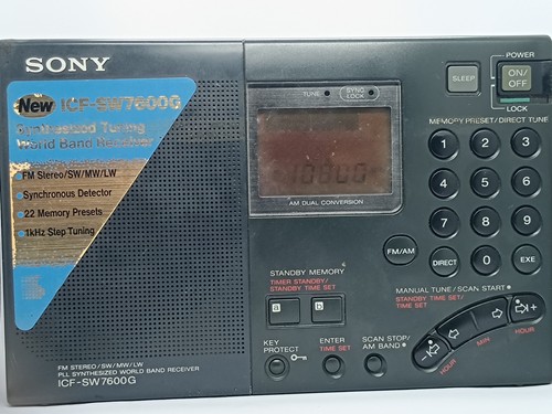 Sony ICF SW 7600 G Shortwave Radio Working read For Parts or repair - Afbeelding 3 van 12