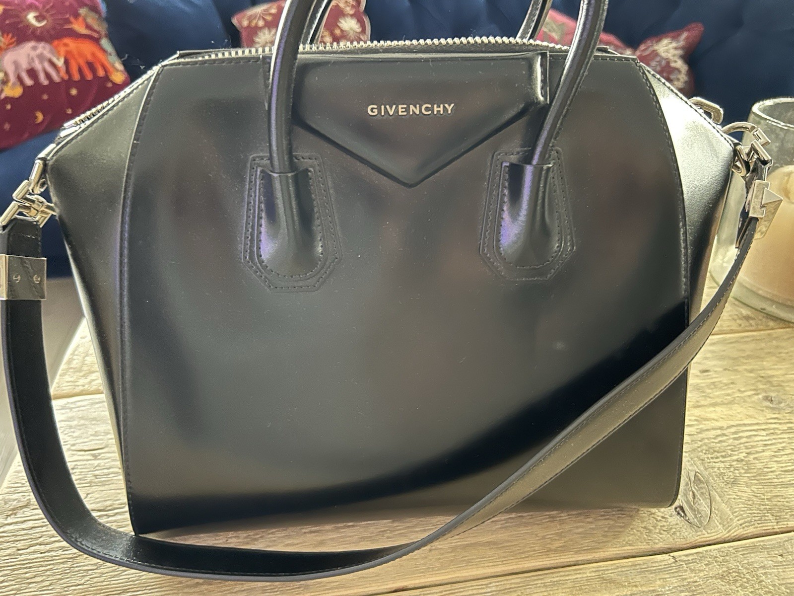 Givenchy Antigona Medium Black Leather Bag