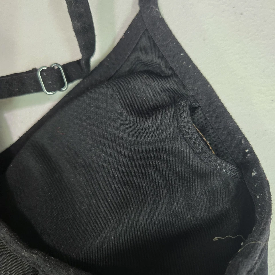 Nike Women Sports Bra Small Black Adjustable Strap Wireless Racerback - Image 4 of 4