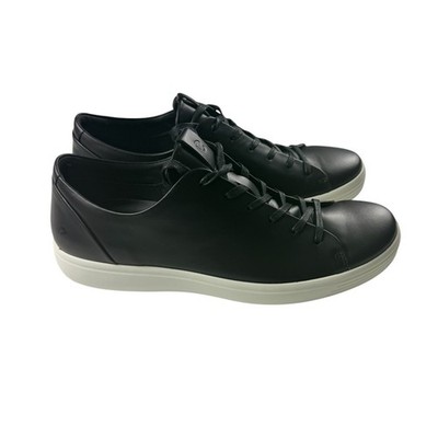 ECCO Soft 7 M Mens Black Leather Sneakers 470794 01001 Size 43 US 9-9.5 NEW